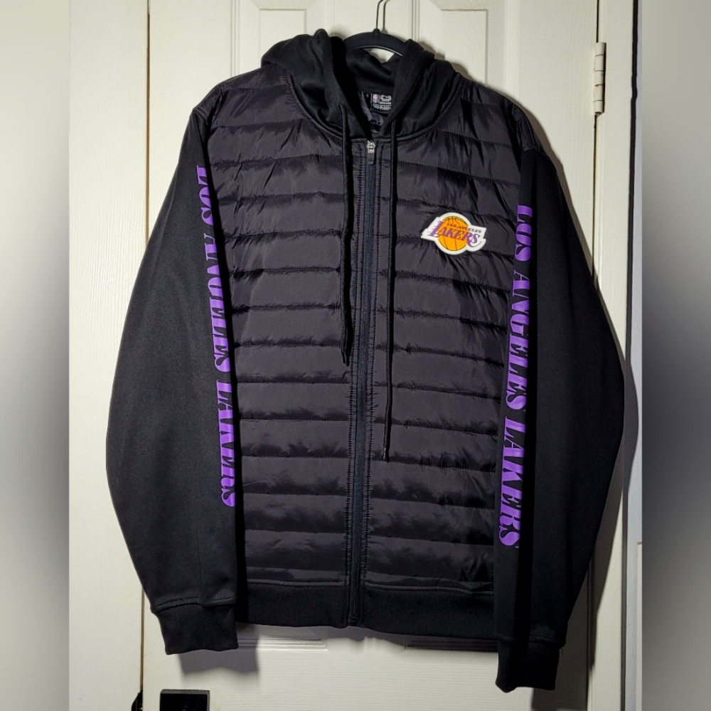UG▪︎L.A. Lakers Puffer Zip-up Jacket w/ Fleece Hood & Sleeves ▪︎Size XL * NEW*
